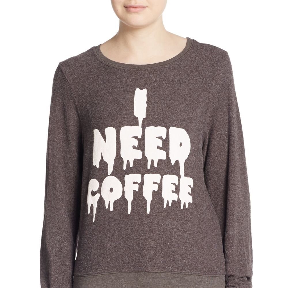 Wildfox I Need Coffee Sweatshirt